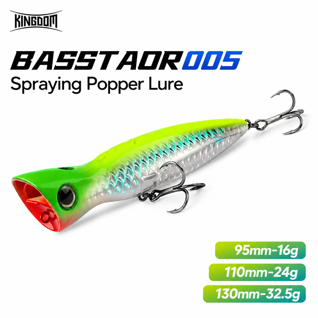Fishing Lure Popper - เหยื่อปลอม Kingdom Basstaor Popper ขนาด 95