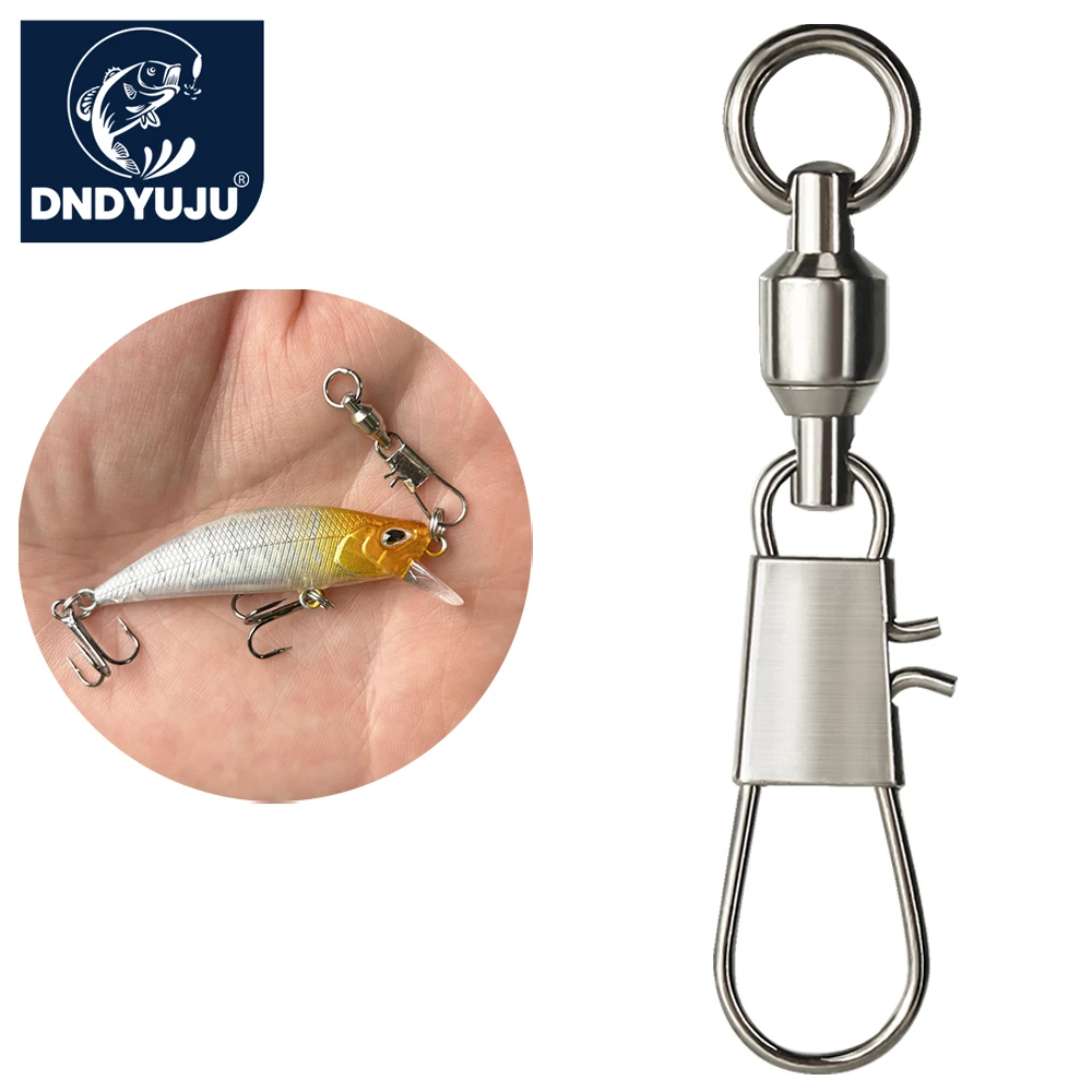 Fishing Lure Accessories - DNDYUJU ชุด 50 ชิ้น อุปกรณ์ตกปลาแบบหมุนได้ พร้อมลูกปืนและตัวล็อกสแตนเลส