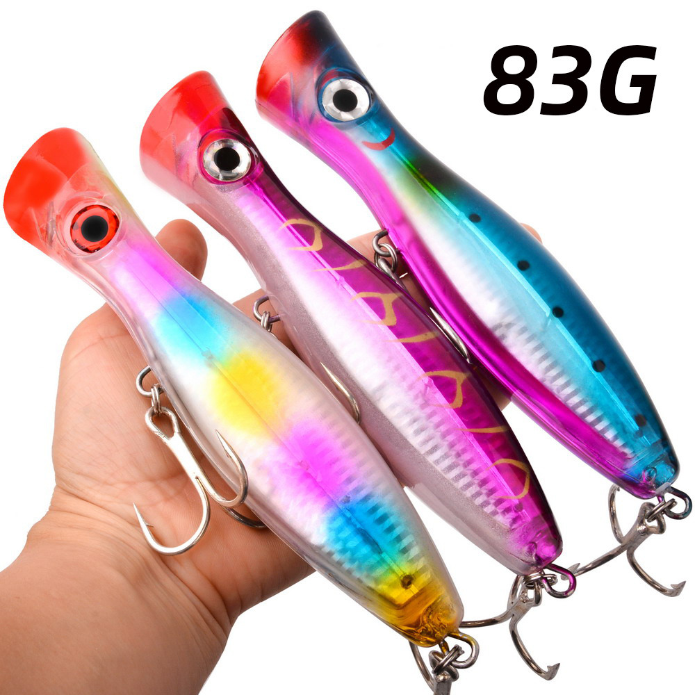 1 PC 43g/83g Big Popper ลอย Wo - Fishing Lure Popper บทวิจารณ์และราคา