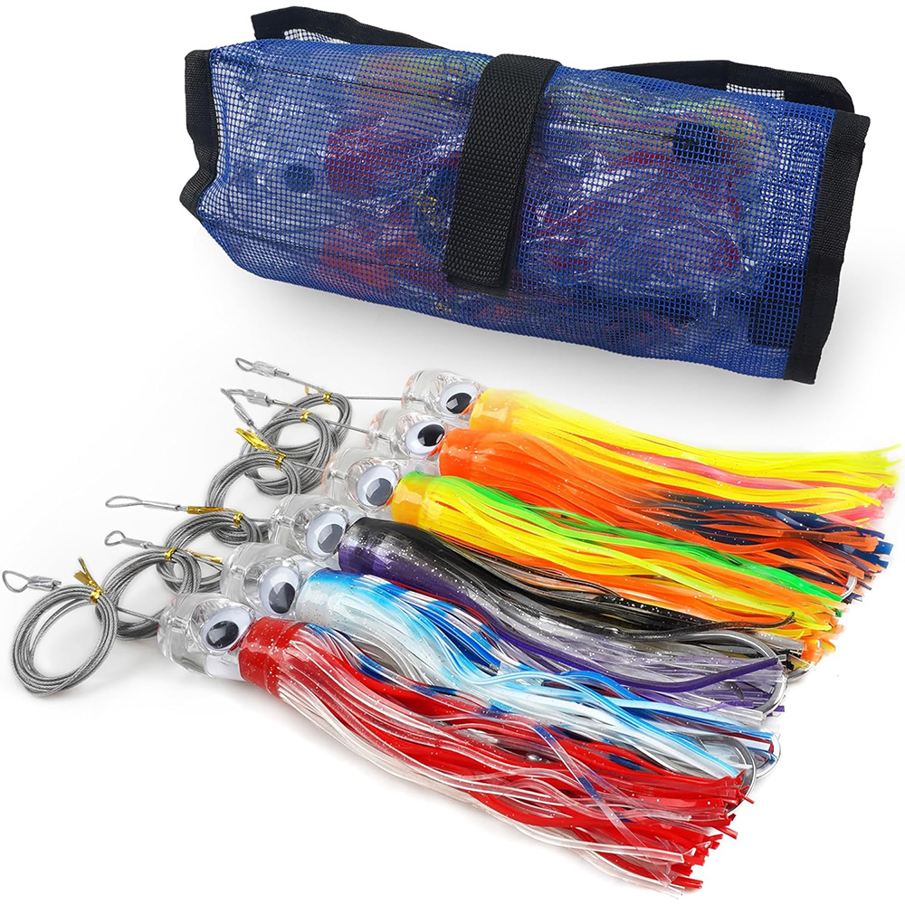 6 ชิ้นน้ําเค็ม Tolling Lures ก - Fishing Lure Buzzbait บทวิจารณ์และราคา
