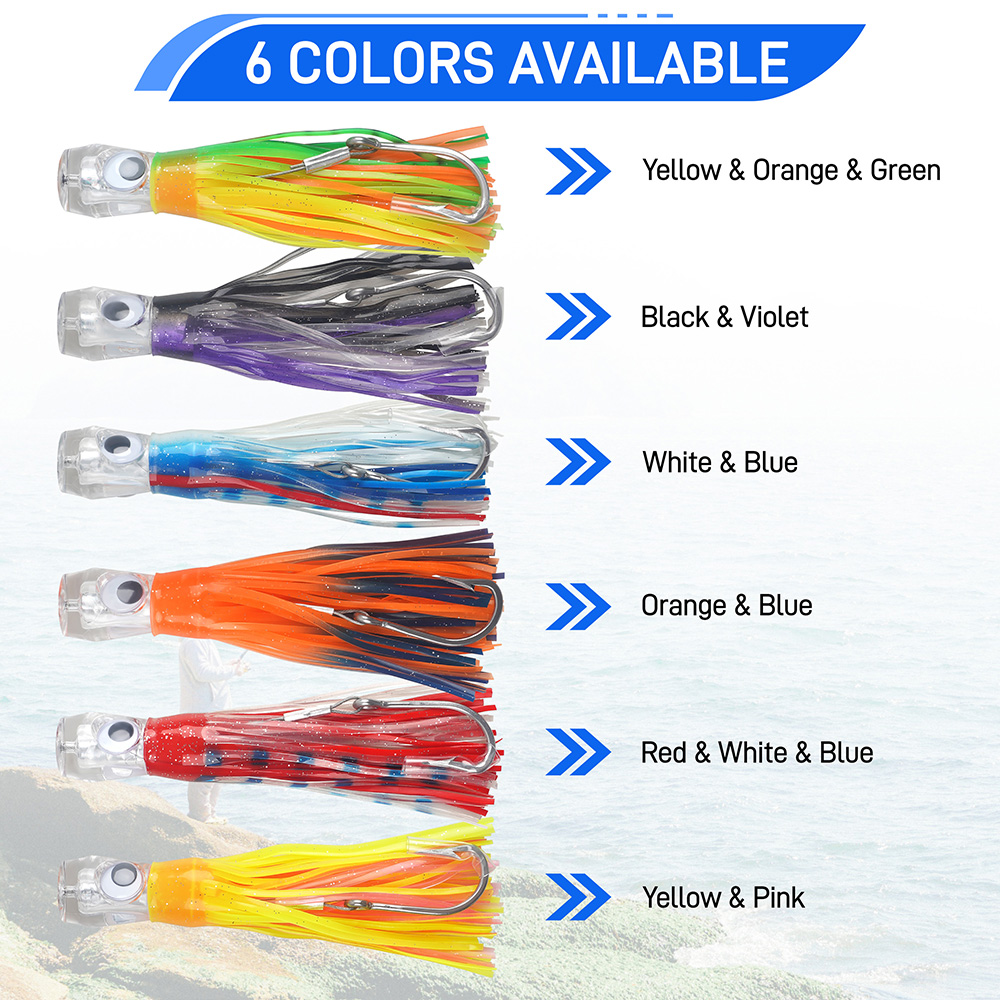 6 ชิ้นน้ําเค็ม Tolling Lures ก - Fishing Lure Buzzbait บทวิจารณ์และราคา